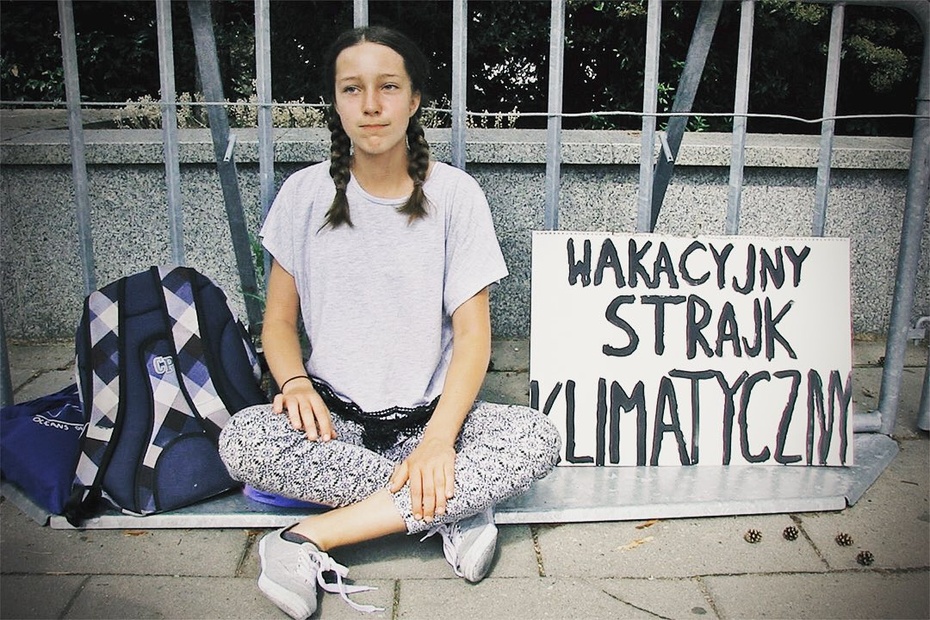 Inga Zasowska prowadzi wakacyjny strajk klimatyczny.