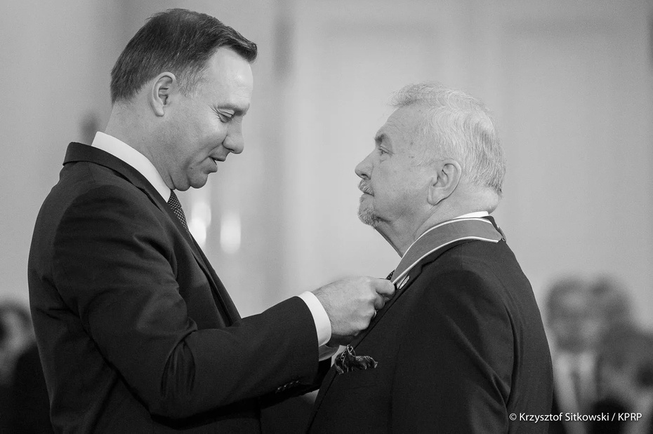 Andrzej Rozpłochowski i prezydent Andrzej Duda. Fot. KPRP
