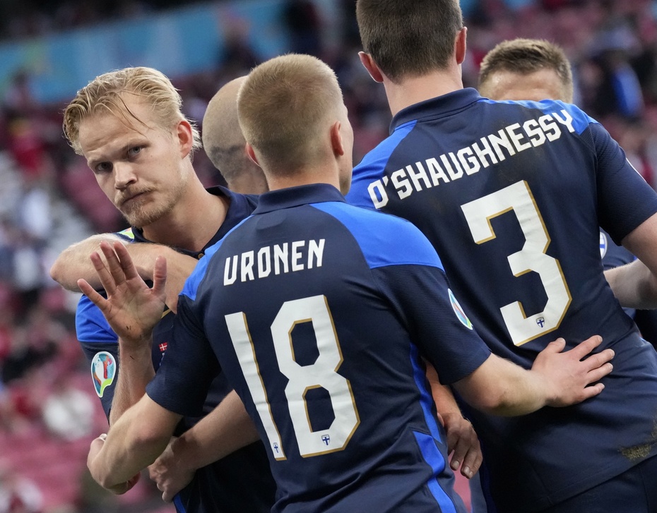 Finlandia sensacyjnie wygrała z Danią 1:0 na Euro 2020. Fot. PAP/EPA