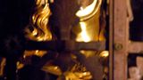 Czaszka w relikwiarzu Marii Magdaleny umieszczona we wczesnochrześcijańskiej krypcie. Zdjęcie: Alpejski