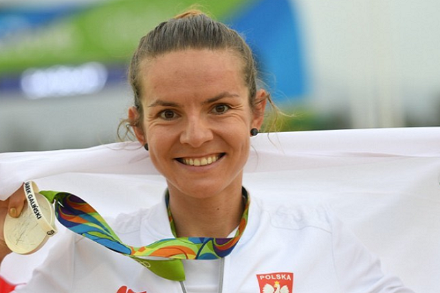Maja Włoszczowska to dwukrotna wicemistrzyni olimpijska w kolarstwie górskim. Fot.: Instagram/PKOl