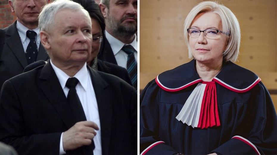 Jarosław Kaczyński, Julia Przyłębska. Fot. Canva / Stanisław Loba /CC BY-SA 4.0