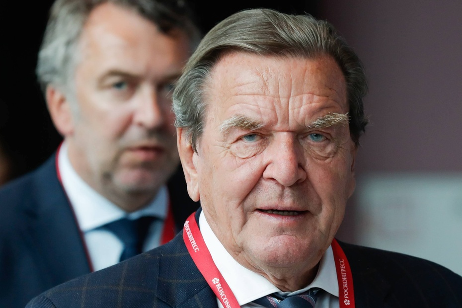Gerhard Schroeder, były kanclerz Niemiec (SPD), jest szefem komitetu akcjonariuszy rosyjskiej spółki Gazprom oraz szefem rady dyrektorów w koncernie „Rosnieft”. Sankt Petersburg 2019.Fot. PAP/ ITAR-TASS