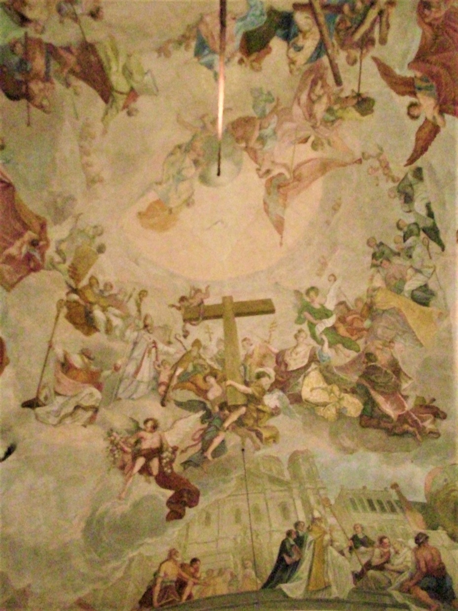 Apoteoza Krzyża Świętego, F.A. Scheffler i Ch.T. Scheffler, malowidło ścienne, dawny kościół Bożogrobców w Nysie