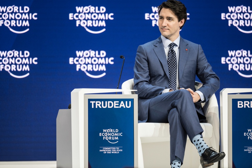 Justin Trudeau w czasie World Economic Forum. Fot: WEF/Flickr