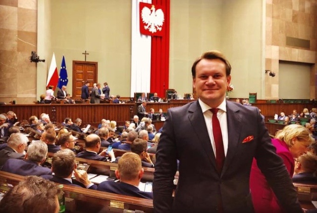 Dominik Tarczyński w Sejmie, fot. Twitter