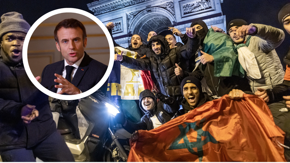 Prezydent Francji Emmanuel Macron uda się do Kataru na mecz Francja - Maroko. Źródło: PAP/EPA