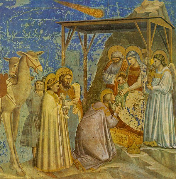 Giotto w 1304r. zaczął fresk o Adoracji Magów w Capella degli Scrovegni w Padwie. Widział kometę Halleya 3 lata wcześniej.