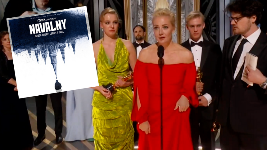 Oscara za najlepszy pełnometrażowy film dokumentalny otrzymał "Nawalny" Daniela Rohera. (fot. Twitter, Filmweb)