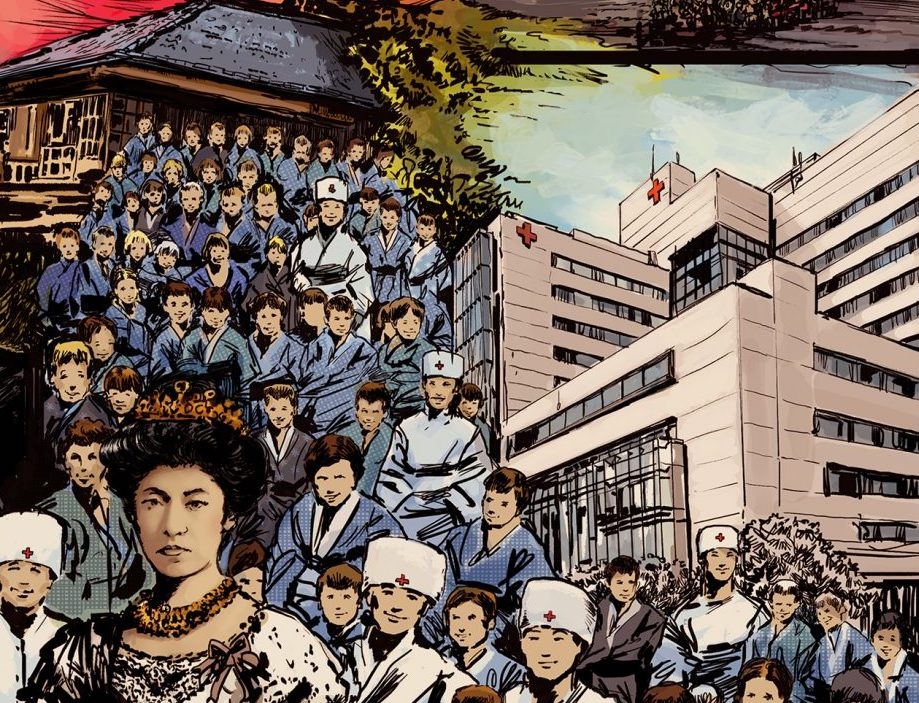 Fot: Instytut Polski w Tokio. Fragment komiksu promującego 100 - lecie przyjęcia polskich sierot w Japonii.