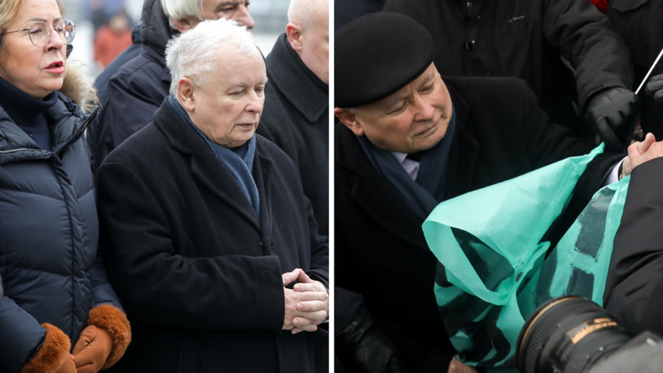 Prezes PiS Jarosław Kaczyński podczas miesięcznicy smoleńskiej. Fot. PAP/Tomasz Gzell