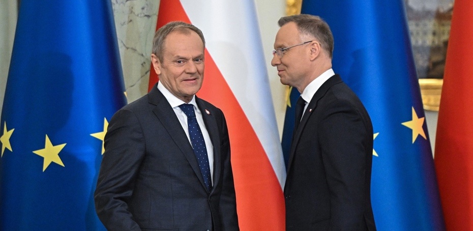 Donald Tusk (L) i Andrzej Duda (P). Fot. PAP/Radek Pietruszka