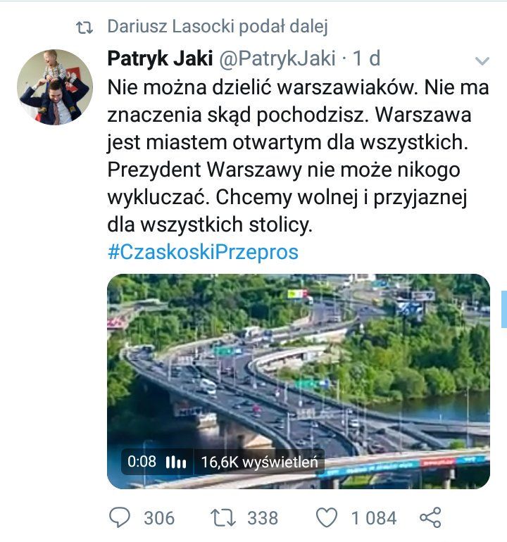 Czeska Praga w spocie o Warszawie Patryka Jakiego
