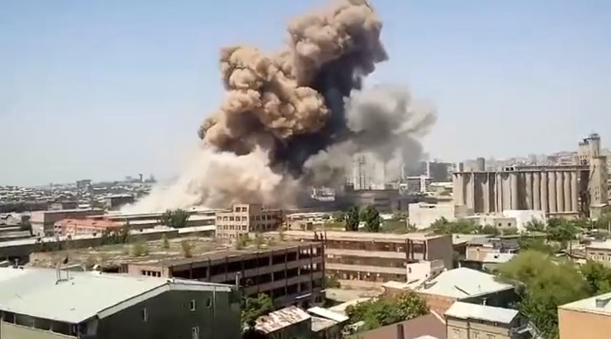Wybuch w centrum handlowym w Erywaniu.