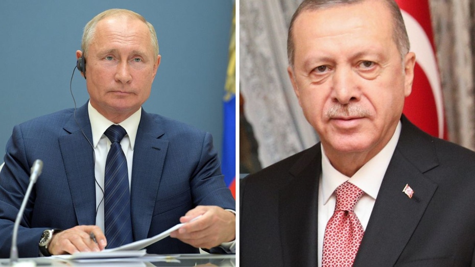 Władimir Putin i  Recep Tayyip Erdogan. Fot. PAP/EPA/President.gov.ua/CC BY 4.0/Canva