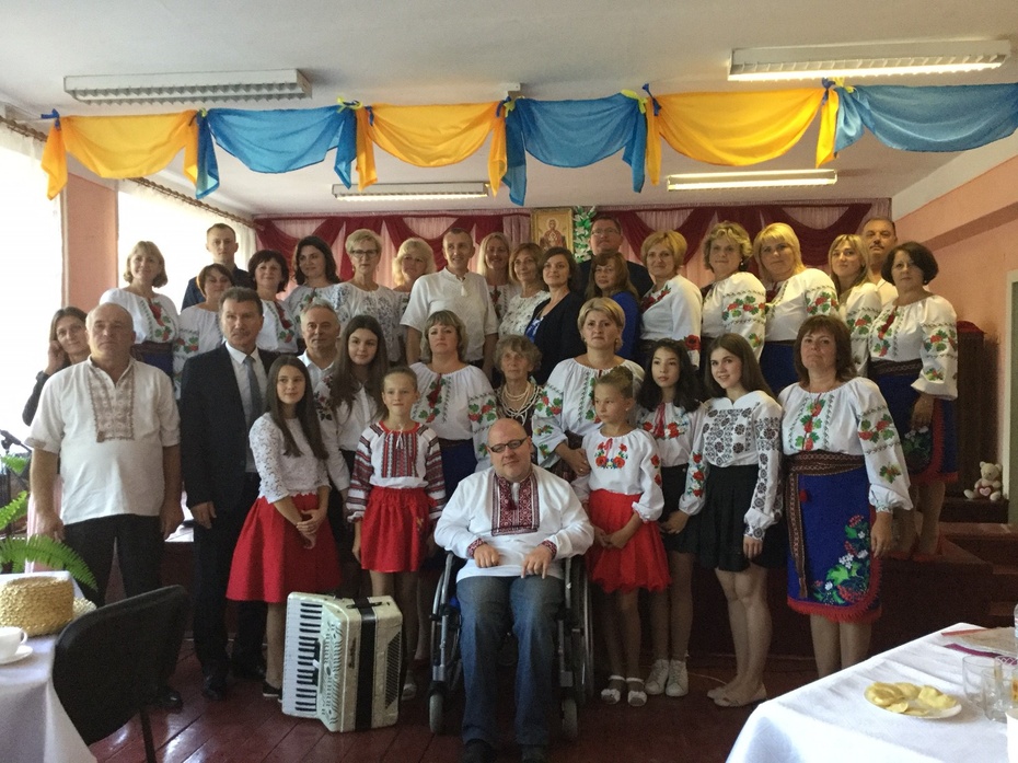 Delegacja gminy Miedzichowo z wizytą w partnerskiej miejscowości Czarnylawa, w rejonie Javorivskim, 21 września 2018.