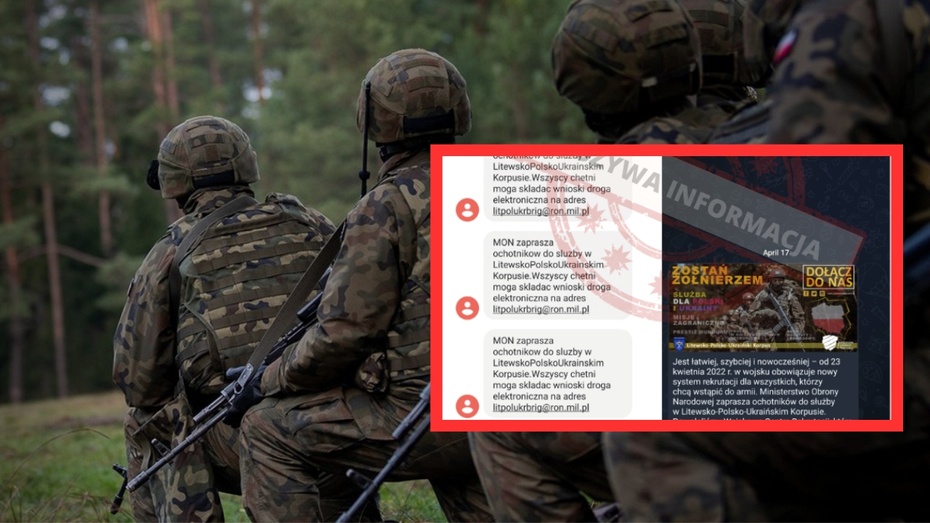 Kolejny atak białoruskich hakerów dotyczył rzekomych powołań do wojska.