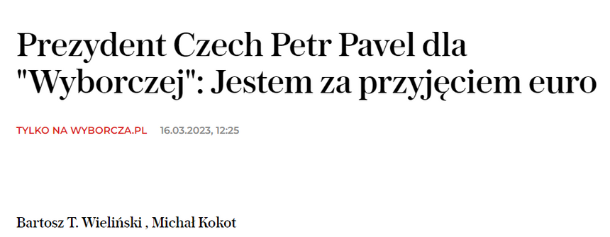 Gazeta Wyborcza, Petr Pavel, Salon24