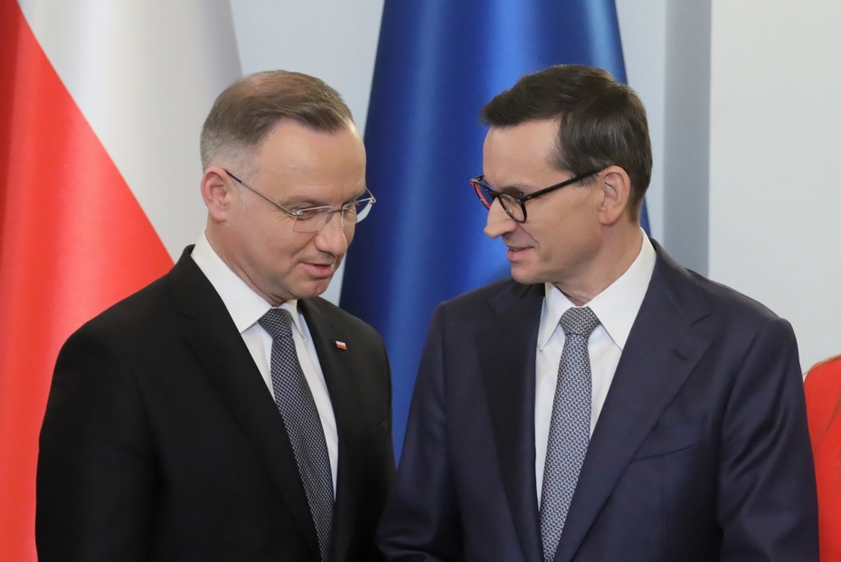 Prezydent Andrzej Duda i premier Mateusz Morawiecki, Fot. PAP/Paweł Supernak