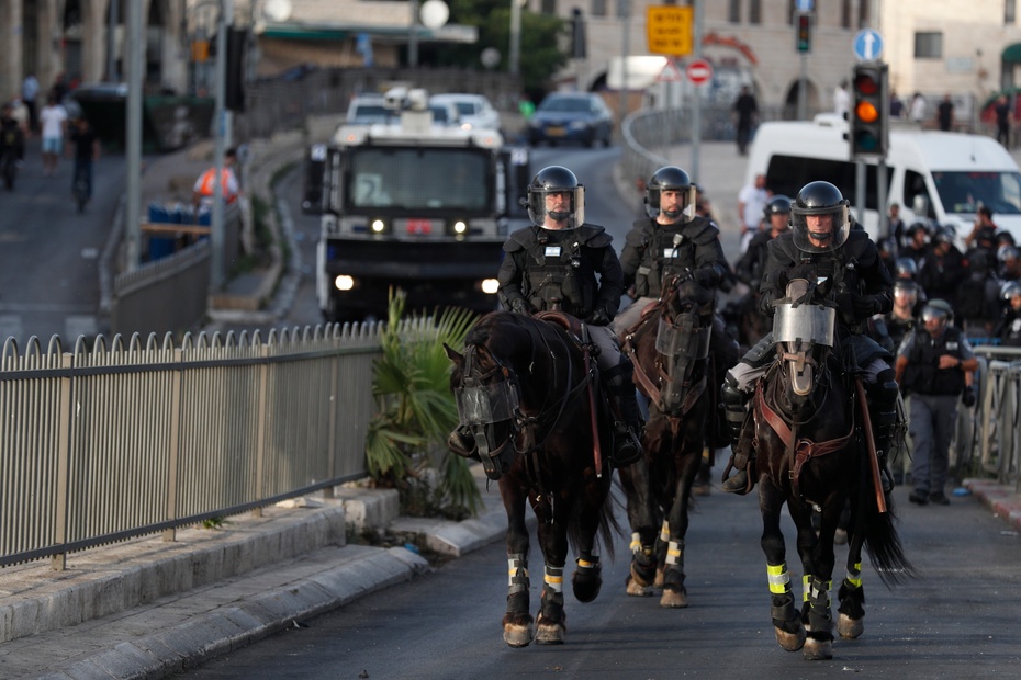 Izraelska policja. fot. PAP/EPA/ATEF SAFADI