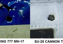 Fig.10 Comparison :discribed hole versus  the inlet hole from bullet 30mm Russian Army test.