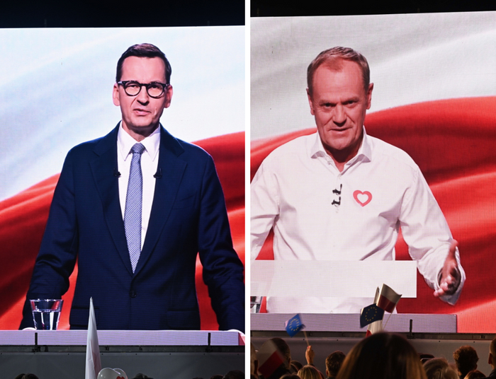 Złote cytaty, wazon, 300 mieszkań i drżące ręce Tuska. Tak wyglądała debata w TVP