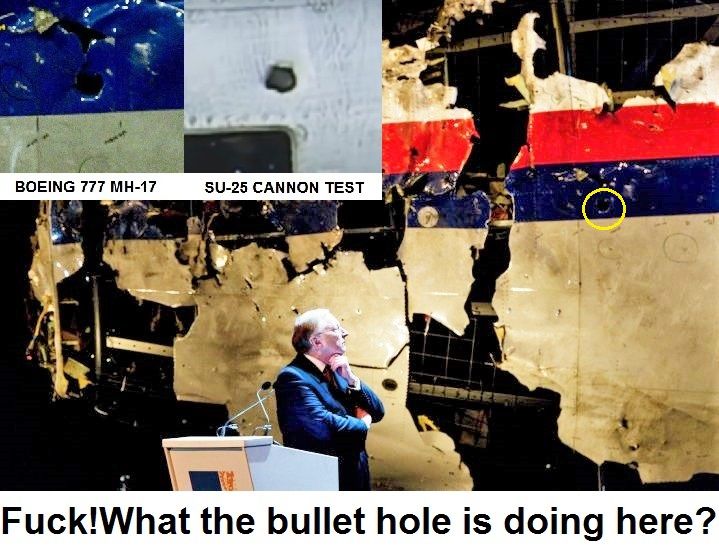 #MH17 Traces of cannon fire