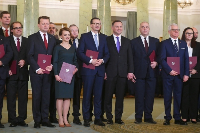 Uroczystość powołania i zaprzysiężenia Rady Ministrów, fot. PAP/Radek Pietruszka