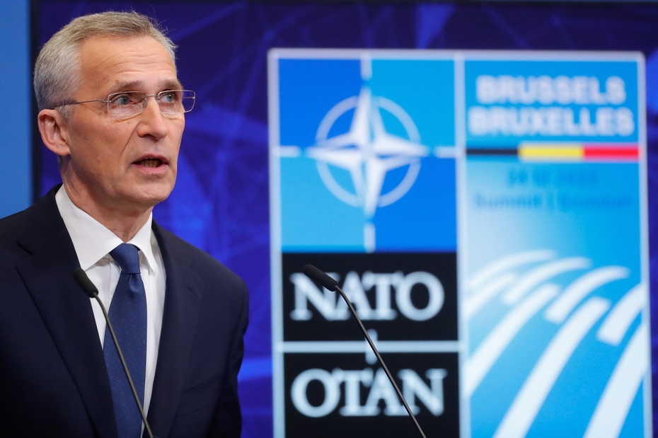 Sekretarz generalny NATO Jens Stoltenberg. Fot. PAP/EPA/STEPHANIE LECOCQ