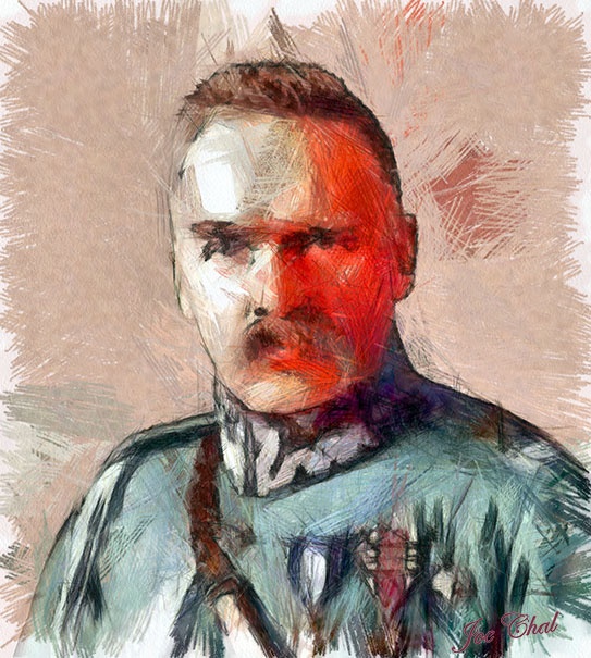 Józef Piłsudski – portret (Autor: Joe Chal – styl kredek i farbek wodnych);