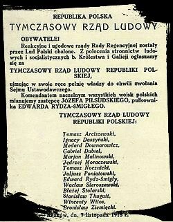 7 listopada 1918r. powstanie pierwszego rządu lubelskiego