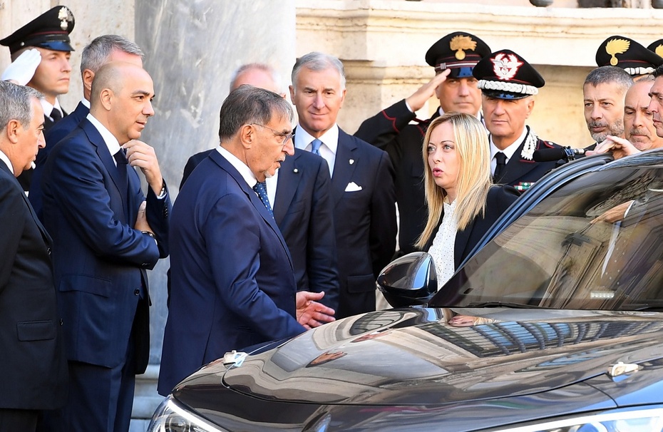 Premier Włoch Giorgia Meloni. Fot. PAP/EPA/FABIO CIMAGLIA
