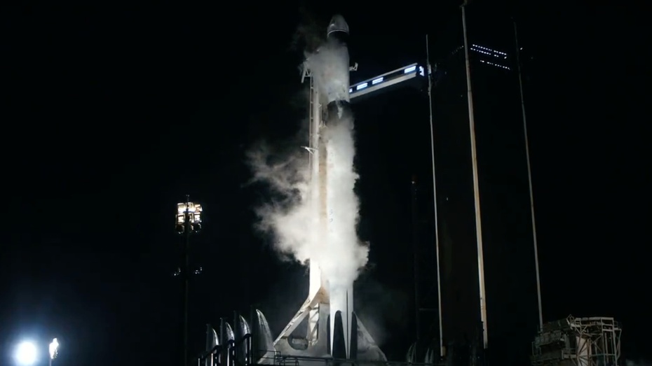 W czwartek nad ranem czasu polskiego miał miejsce start szóstej misji załogowej firmy SpaceX. (fot. Twitter)