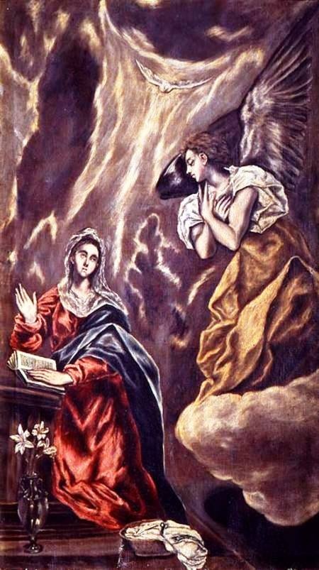 El Greco, Zwiastowanie (między 1603 a 1607), Katedra w Sigüenza; https://pl.wikipedia.org/wiki/Plik:Zwiastowanie_El_Greco_(1607).jpg