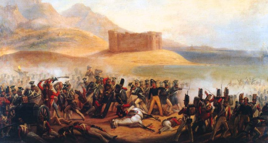 obraz January Suchodolski Bitwa pod Fuengirolą