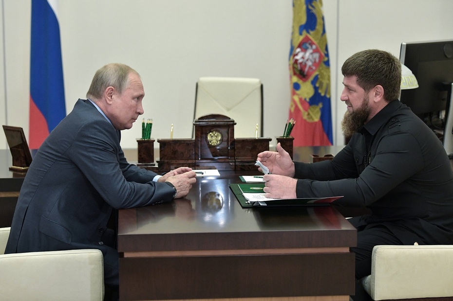 Władimir Putin i Ramzan Kadyrow. Fot. PAP/EPA/SPUTNIK POOL