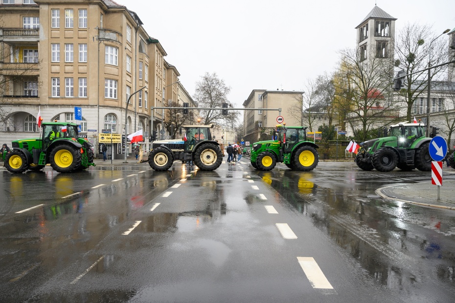 Protest rolników w Poznaniu. Fot. PAP/Jakub Kaczmarczyk