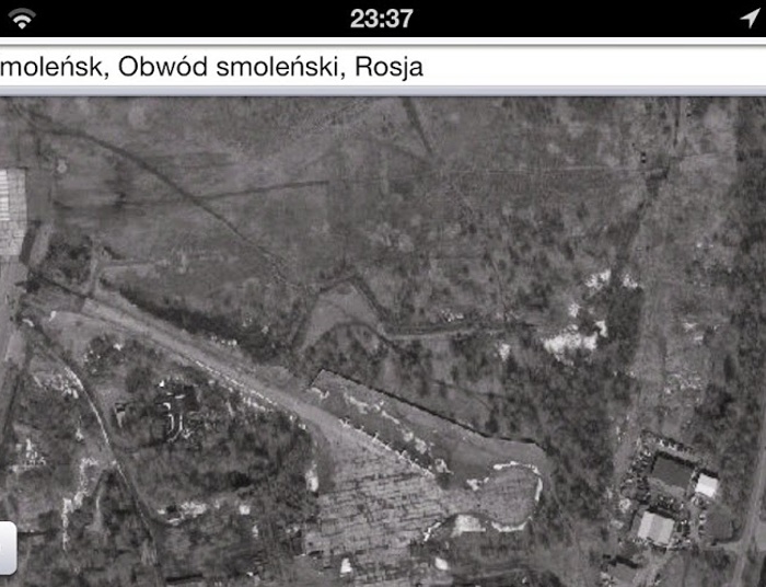 Co ukrywał „śnieg” ? - zdjęcie satelitarne z 5.04.2010