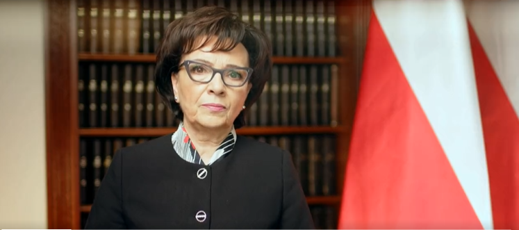 Marszałek Sejmu Elżbieta Witek. Screen: Twitter/Sejm RP