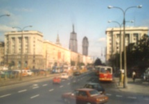 Zdjęcie z pl.Konstytucji Widok i wkomponowanie wysokich obiektów-nowych dominant Warszawy