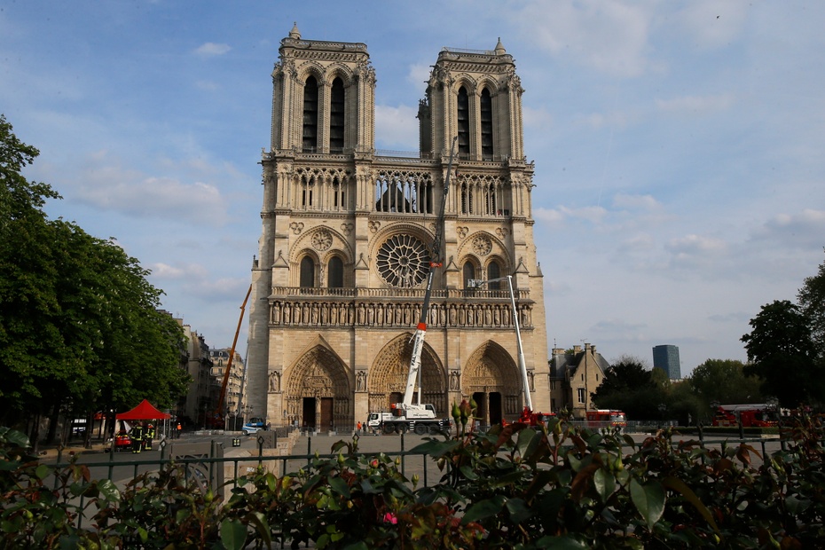 Katedra Notre Dame. fot.PAP/EPA/Michel Euler / POOL