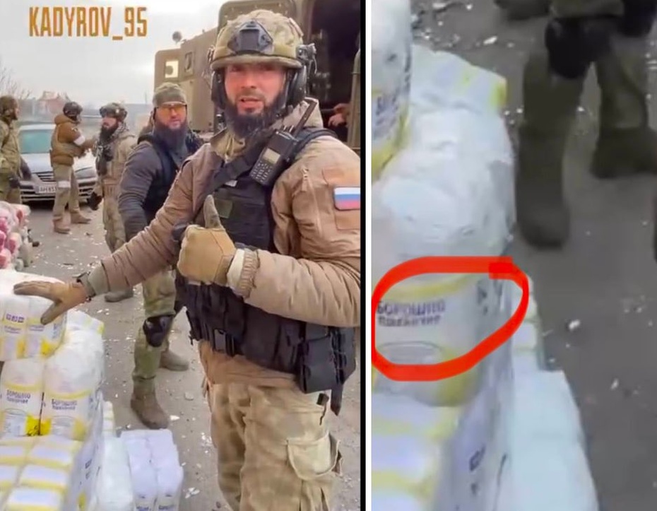 Kadyrowcy plądrują ukraińskie sklepy i konwoje humanitarne.