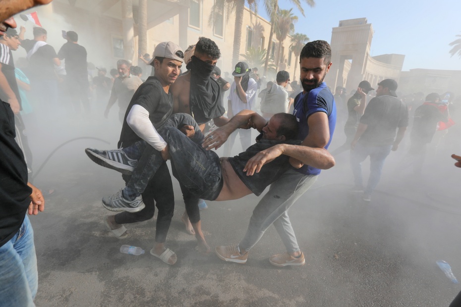 Zamieszki w stolicy Iraku. Fot. PAP/EPA