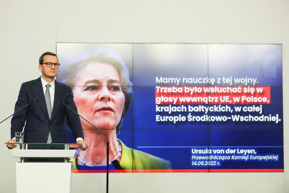 Konferencja premiera Mateusza Morawieckiego. Fot. Twitter/KPRM