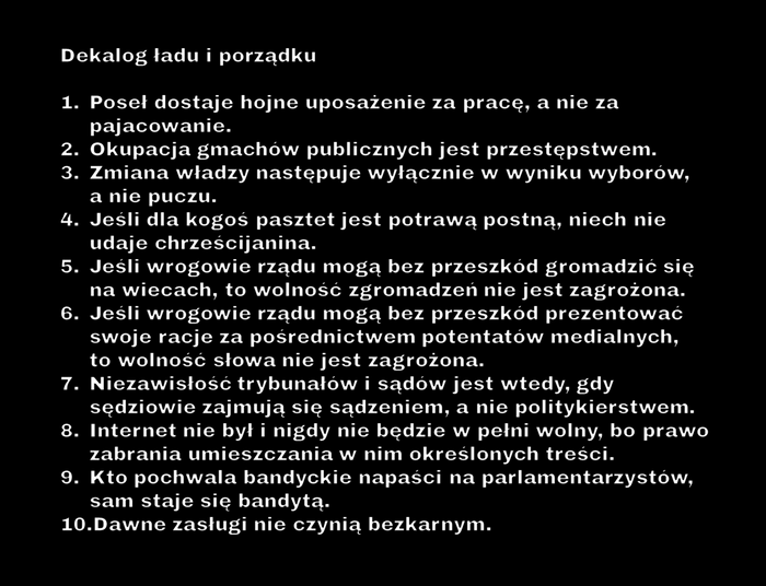 Dekalog ładu i porządku