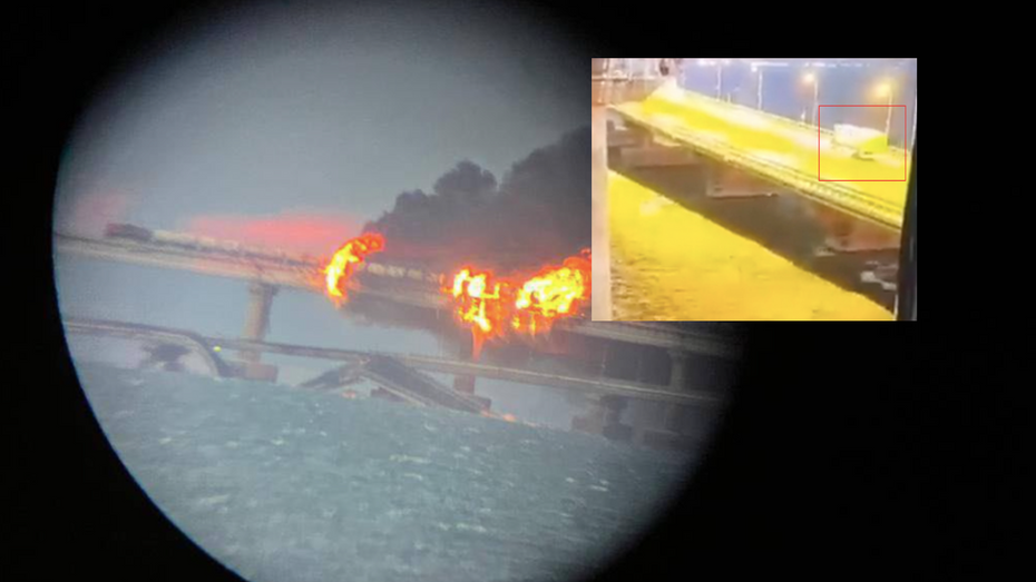 Ukraińskie media podaja, że za atakiem na Most Krymski stoi SBU. Źródło: Twitter/Kyiv Post/Nick Waters