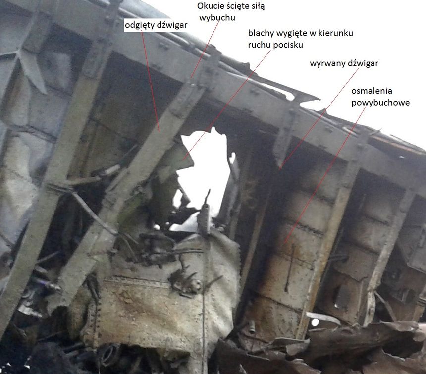 Rys.1a MH17 – niewygodny otwór w brzuchu boeinga.