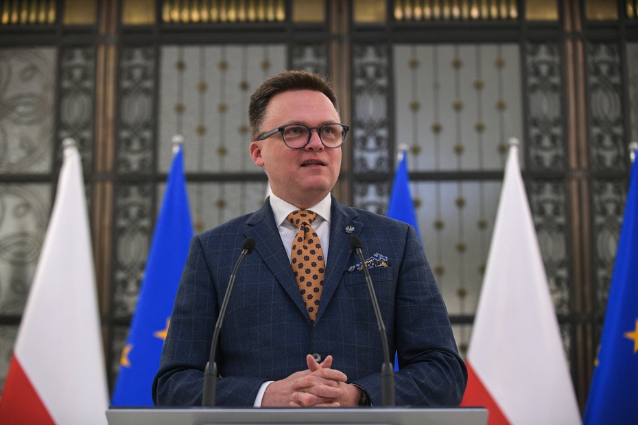 Marszałek Sejmu Szymon Hołownia. Fot. PAP/Marcin Obara