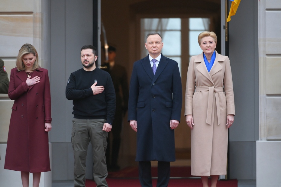 (Pary prezydenckie Polski i Ukrainy. Fot. PAP/Marcin Obara)
