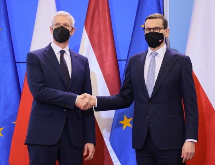 Morawiecki po spotkaniu z premierem Łotwy. Wezwali Niemcy do opamiętania